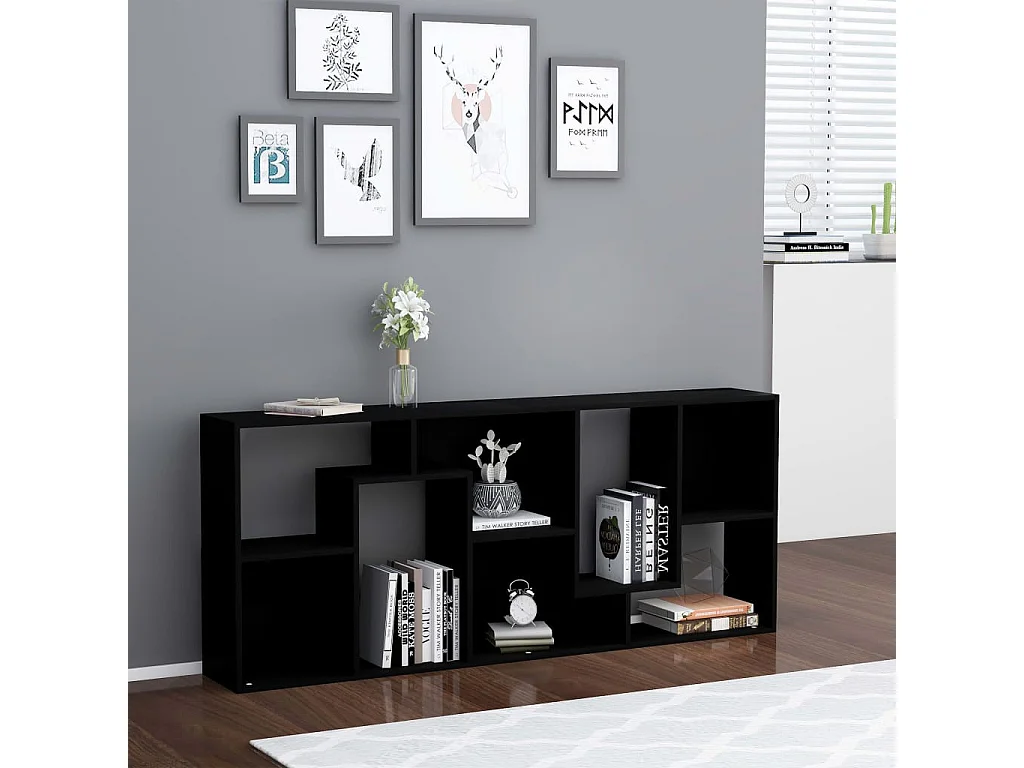 Bibliothèque Noir 67x24x161