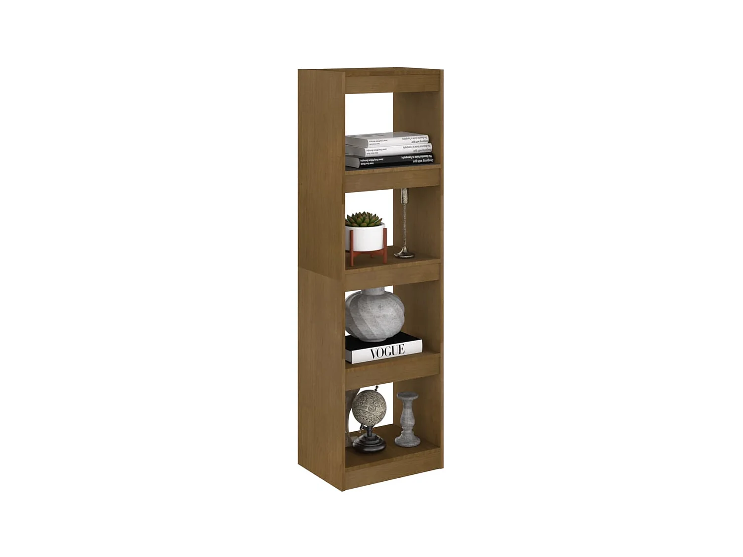 Bibliothèque-Séparateur de pièce Marron miel 40x30x135,5 Pin