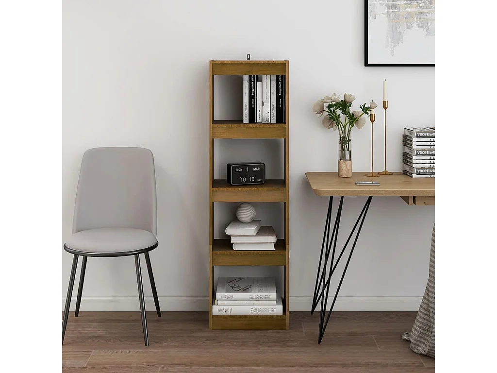Bibliothèque-Séparateur de pièce Marron miel 40x30x135,5 Pin