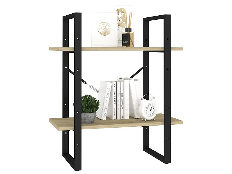 Bibliothèque à 2 niveaux Chêne sonoma 60x30x70