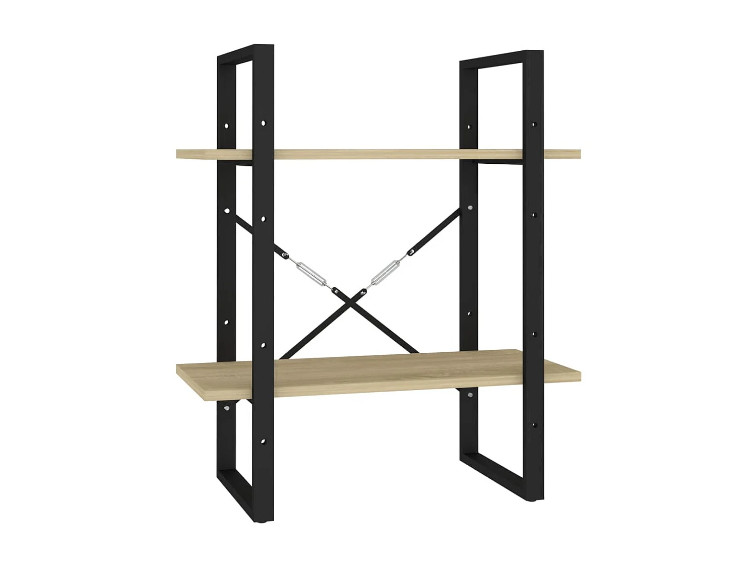 Bibliothèque à 2 niveaux Chêne sonoma 60x30x70