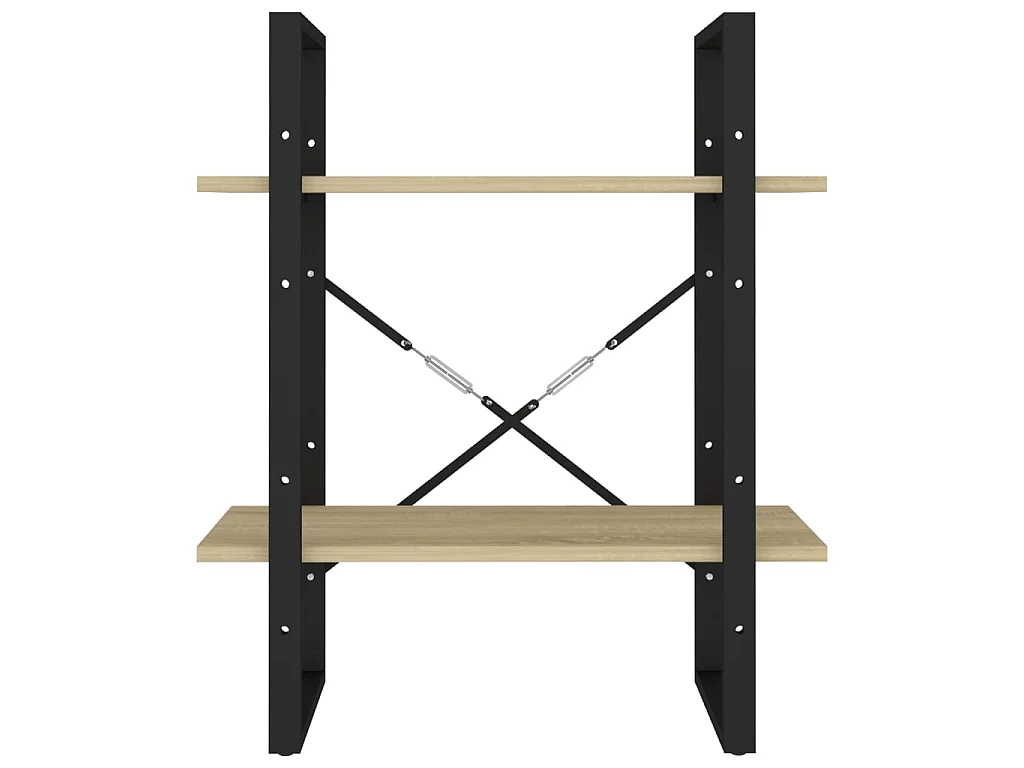 Bibliothèque à 2 niveaux Chêne sonoma 60x30x70