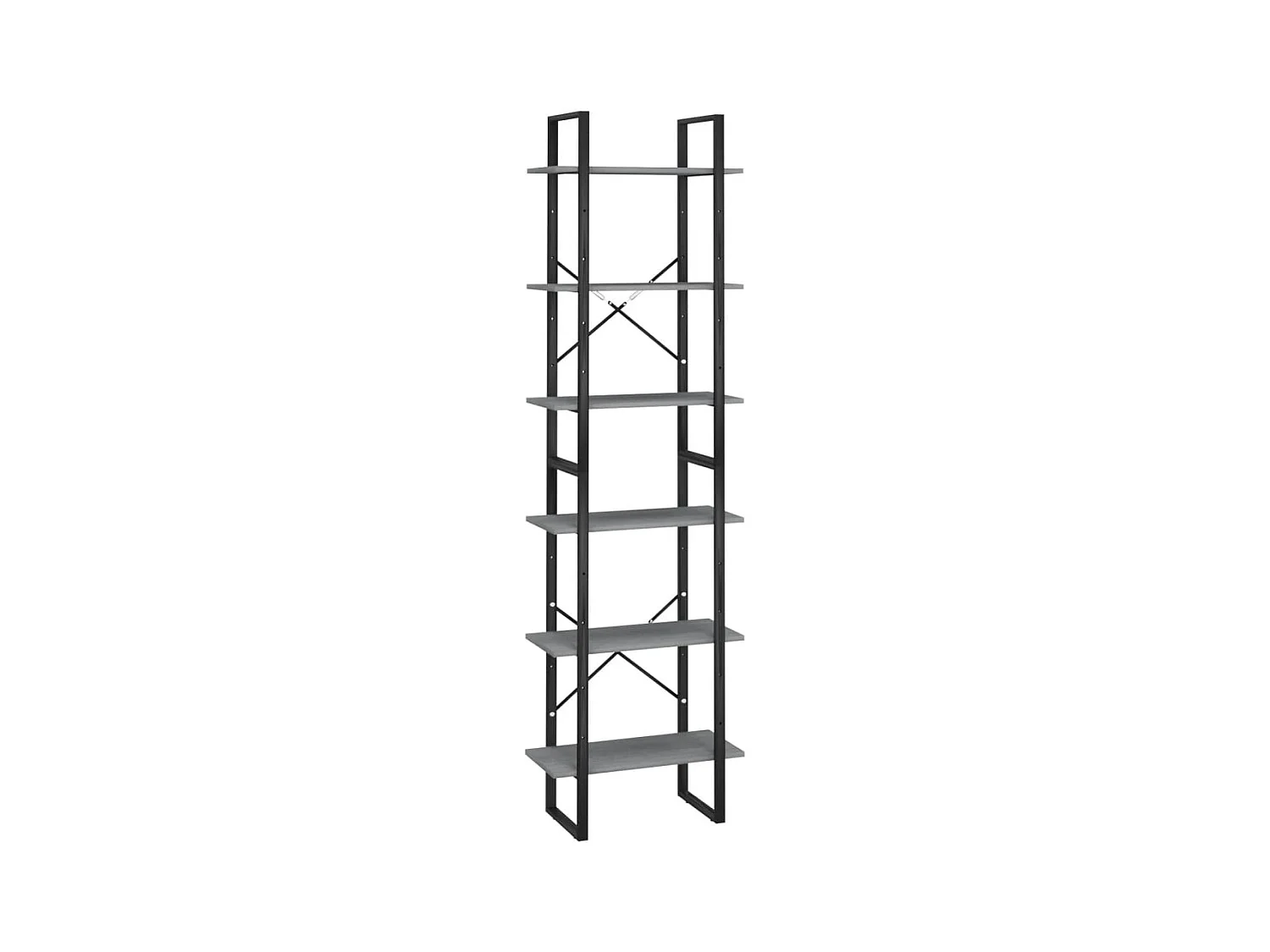 Étagère de rangement Gris 60x30x210 Bois de pin massif
