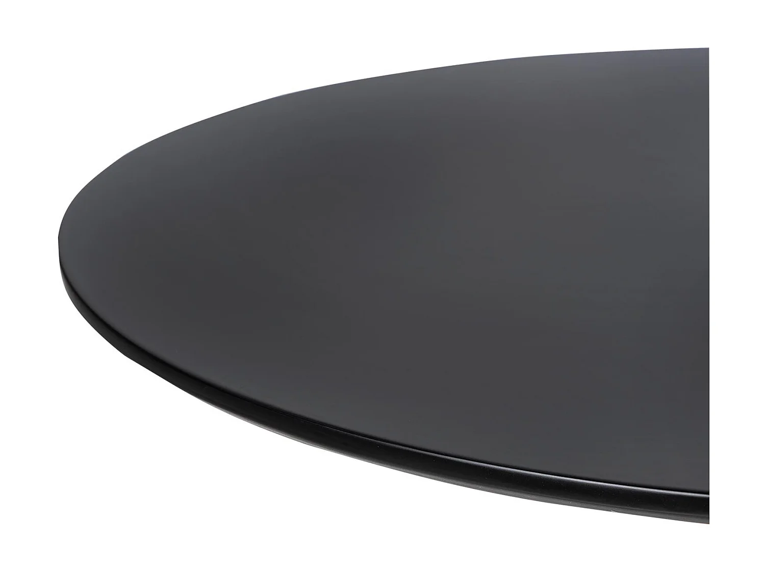 Table de bar ronde bois noir et pieds acier noir Cooky 80cm