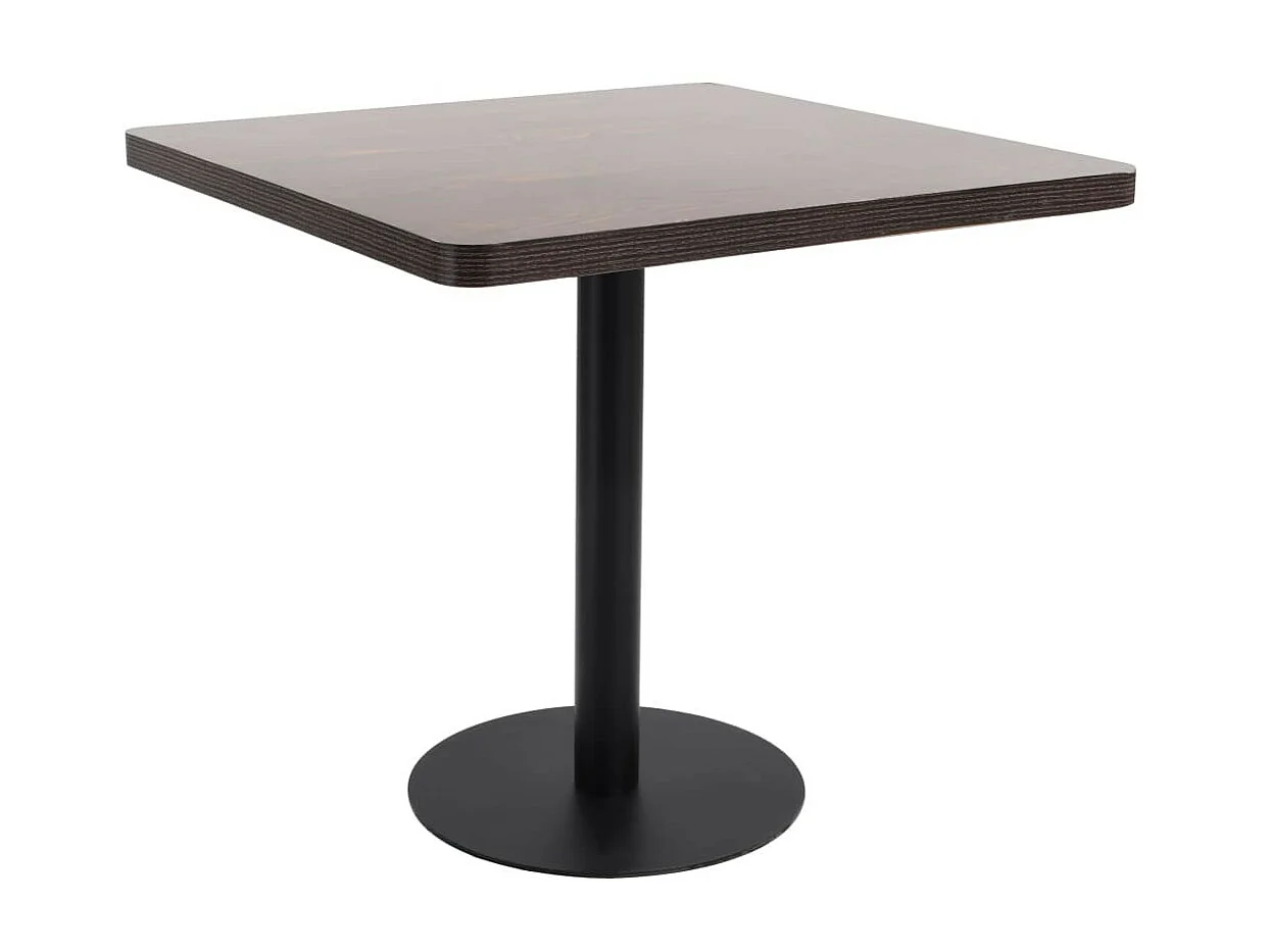 Table de bistro Marron foncé 80x80 MDF