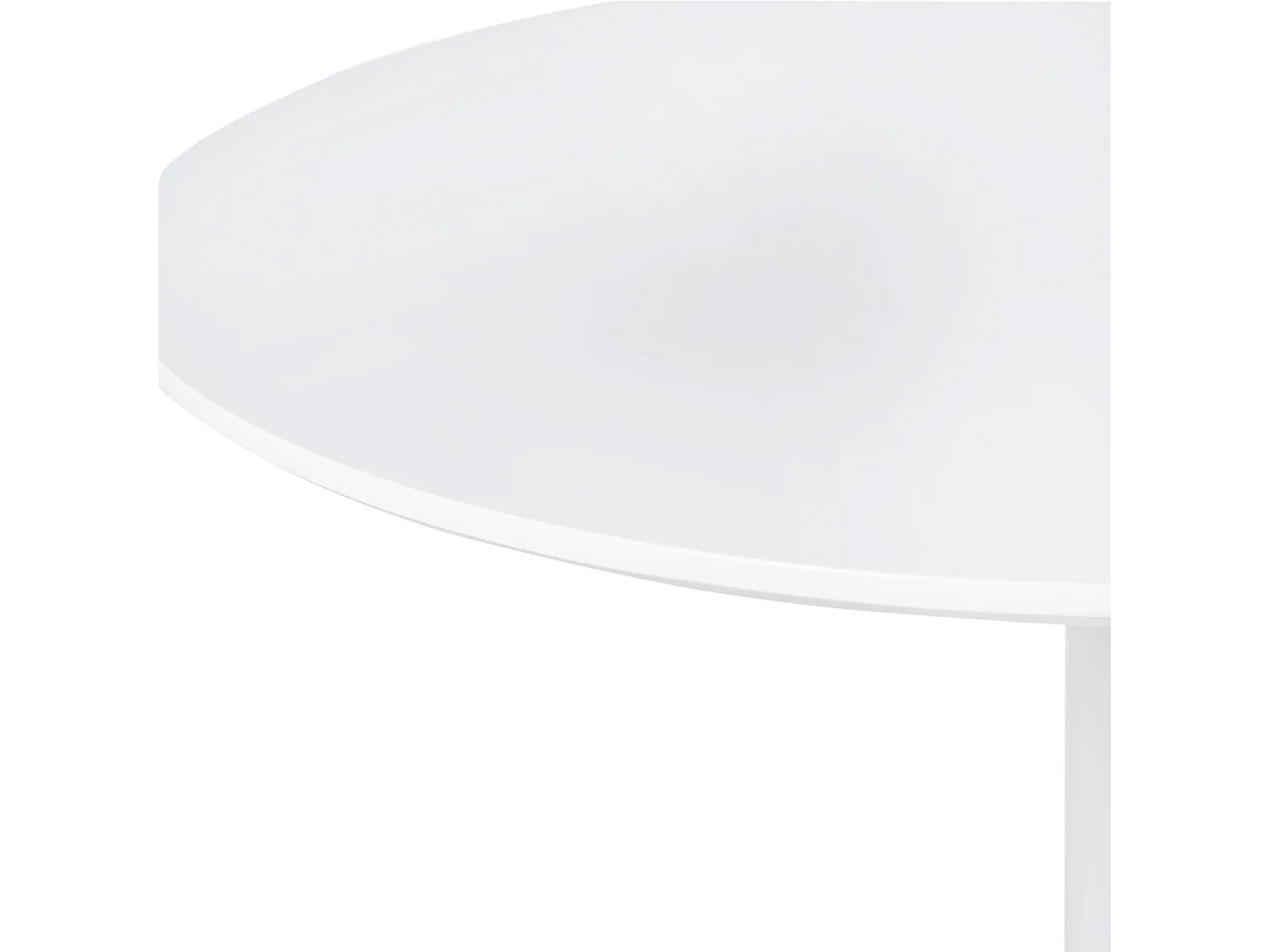 Table de bar ronde bois blanc et pieds acier blanc Cooky 80cm