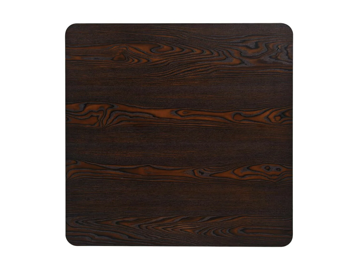 Table de bistro MDF et acier Carré 80 x 80x75 Frêne foncé