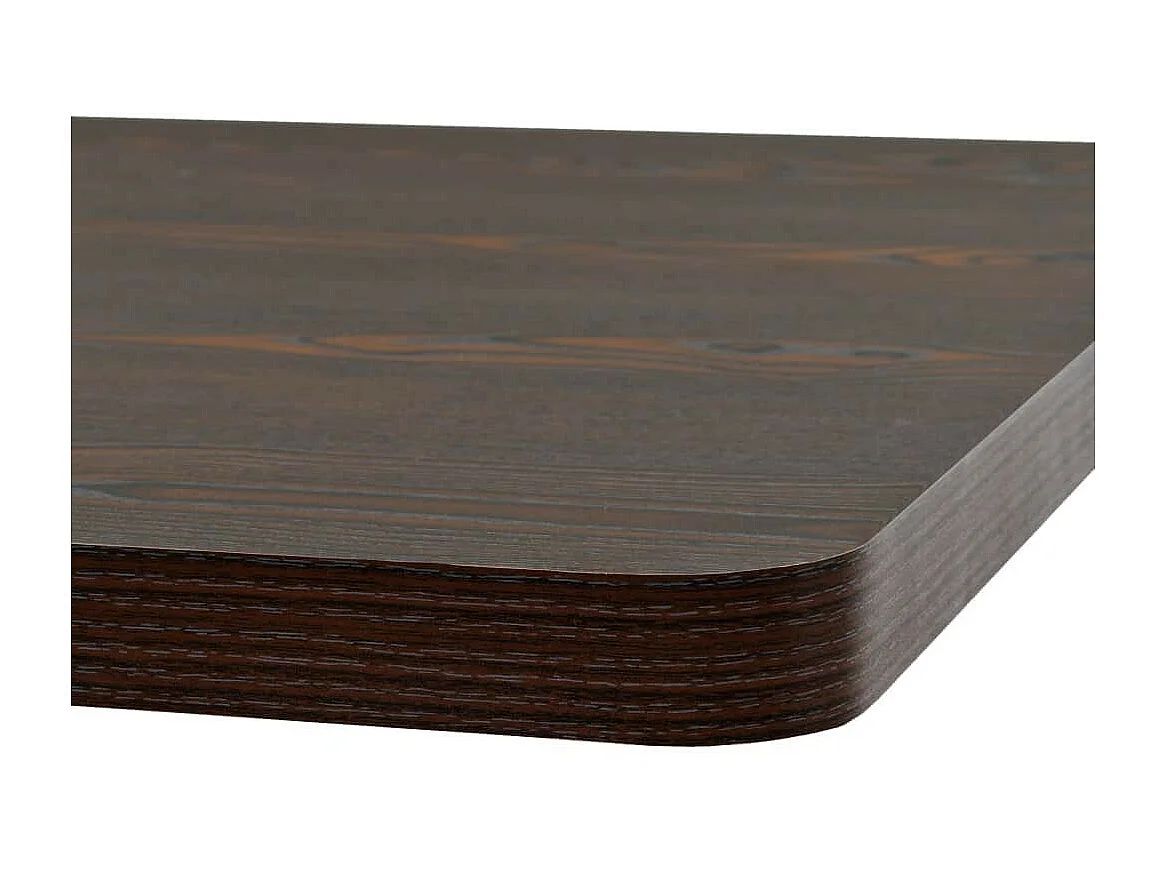 Table de bistro MDF et acier Carré 80 x 80x75 Frêne foncé