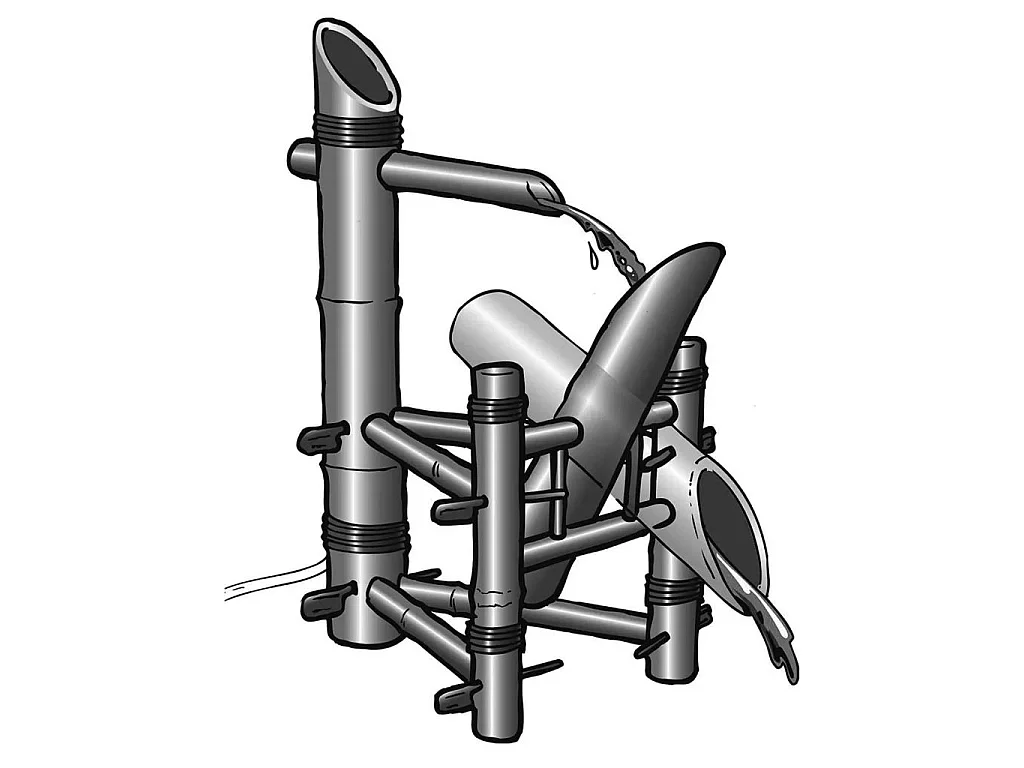 Shishi Odoshi Bamboe waterfiguur