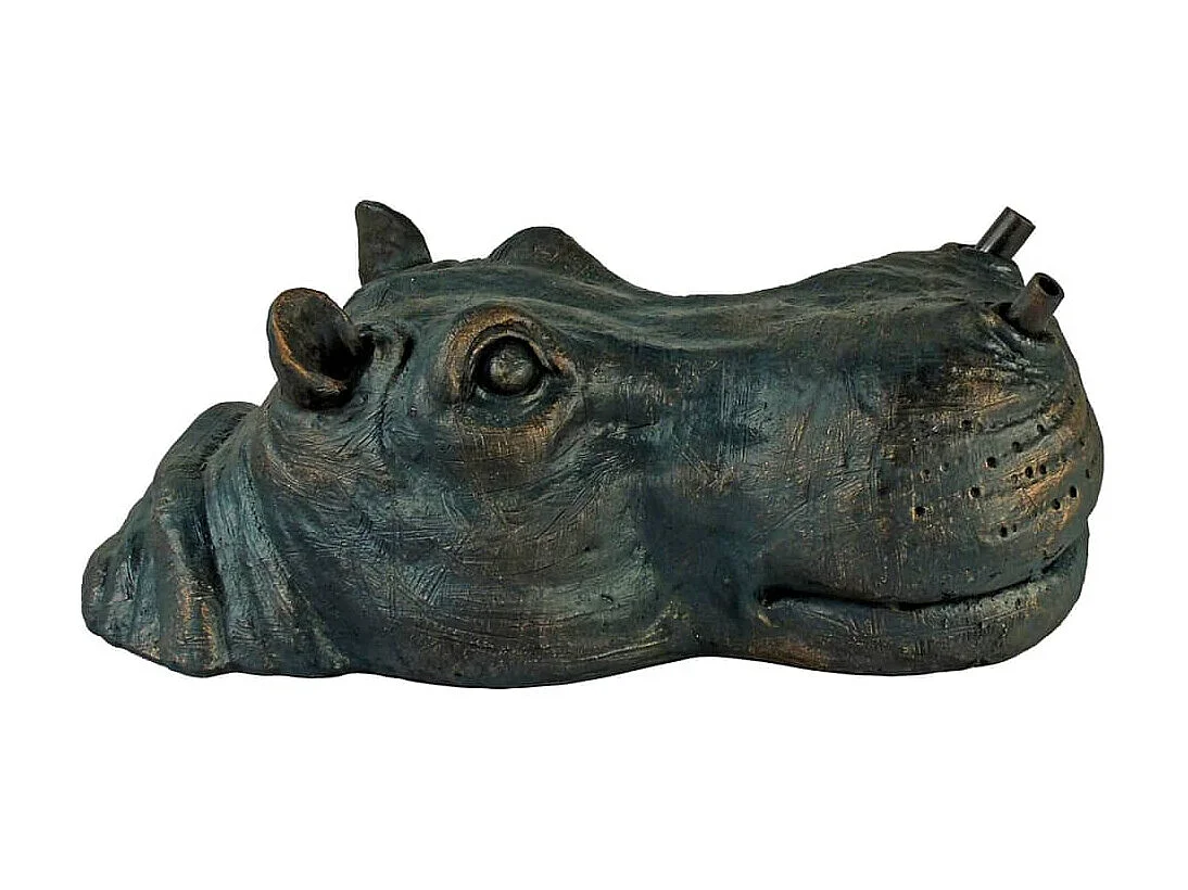 Tuinfontein drijvend nijlpaard