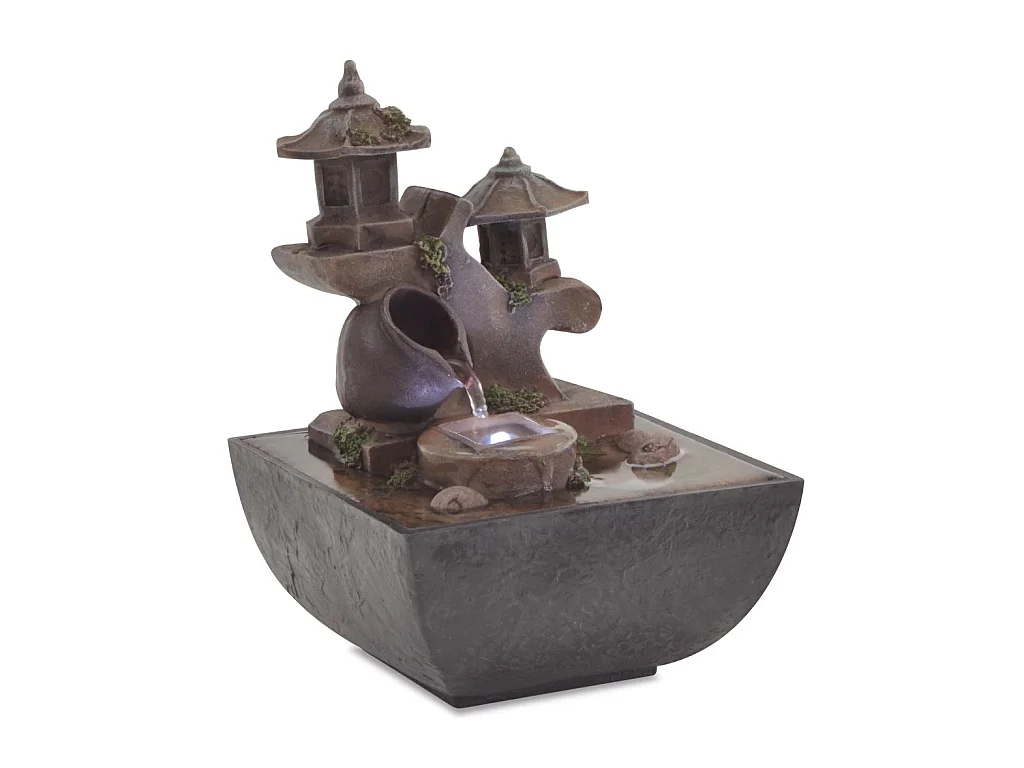 Fontaine d'intérieur avec lampe LED Polyrésine 4