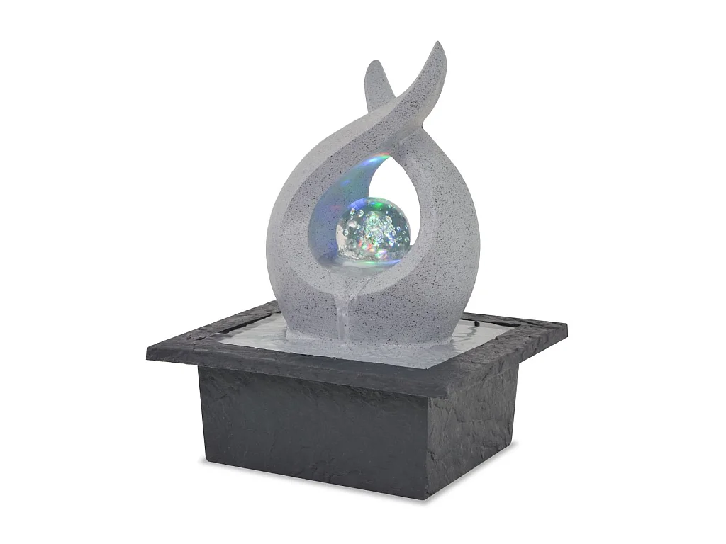 Fontaine d'intérieur avec lampe LED Polyrésine 6