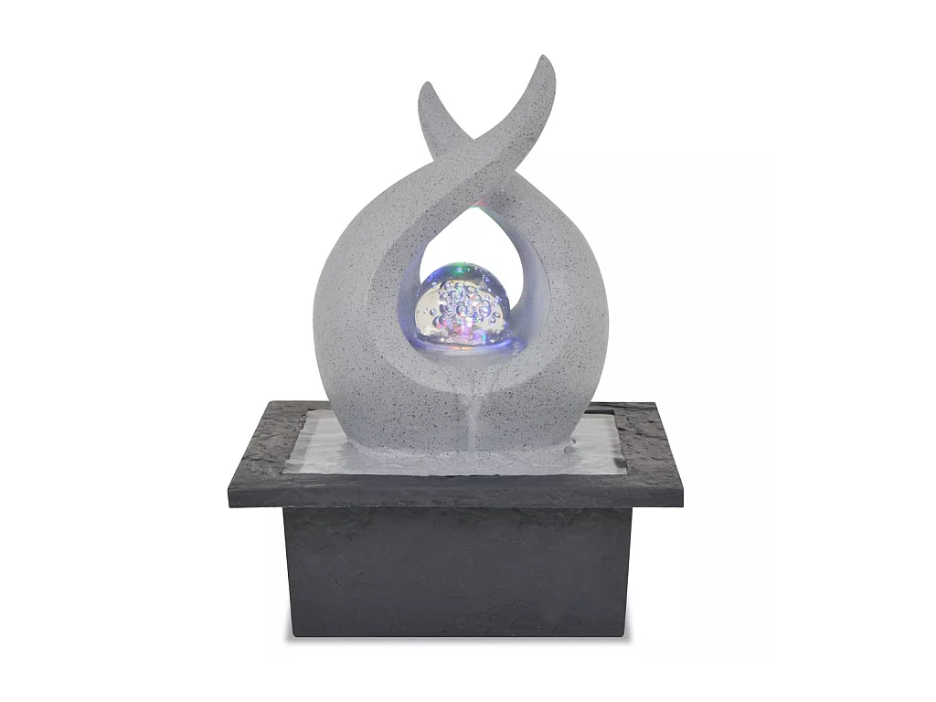 Binnenfontein met LED-verlichting polyresin