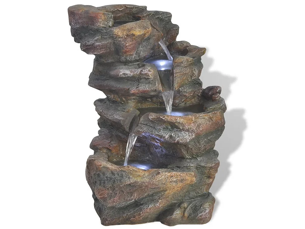 Fontaine d'intérieur avec lumière LED Polyrésine