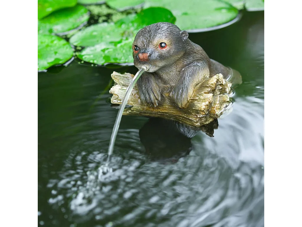 Ubbink Fontaine de jardin à cracheur flottante Loutre