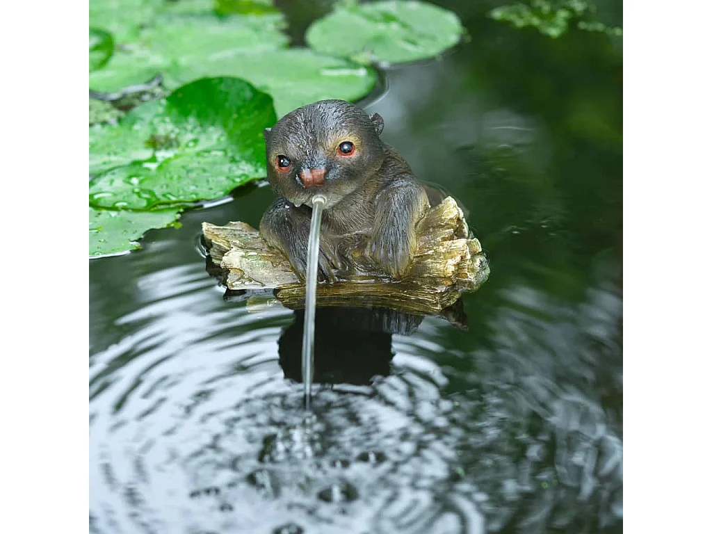 Ubbink Fontaine de jardin à cracheur flottante Loutre