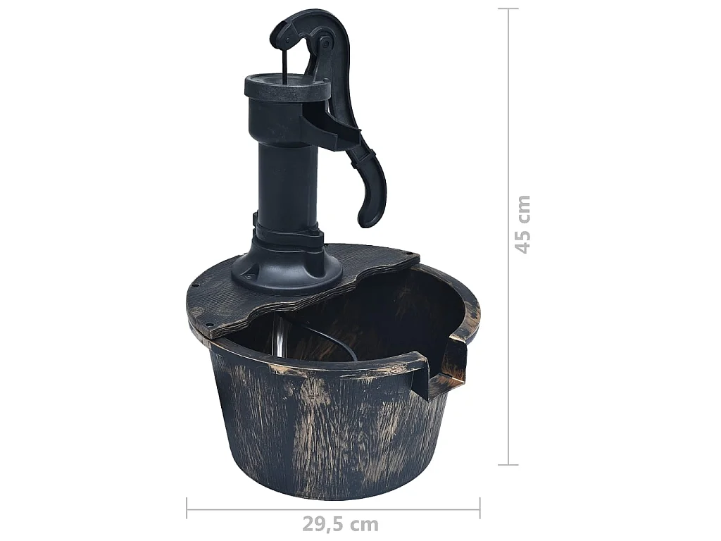 Tuinfontein vat met pomp