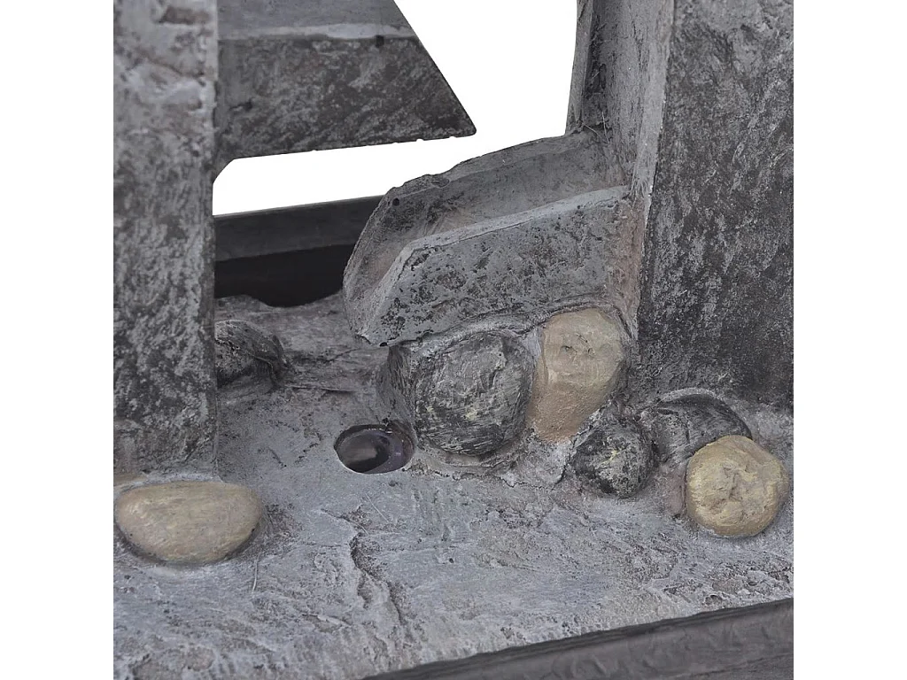 Fontaine d'intérieur avec lumière LED Poly-résine