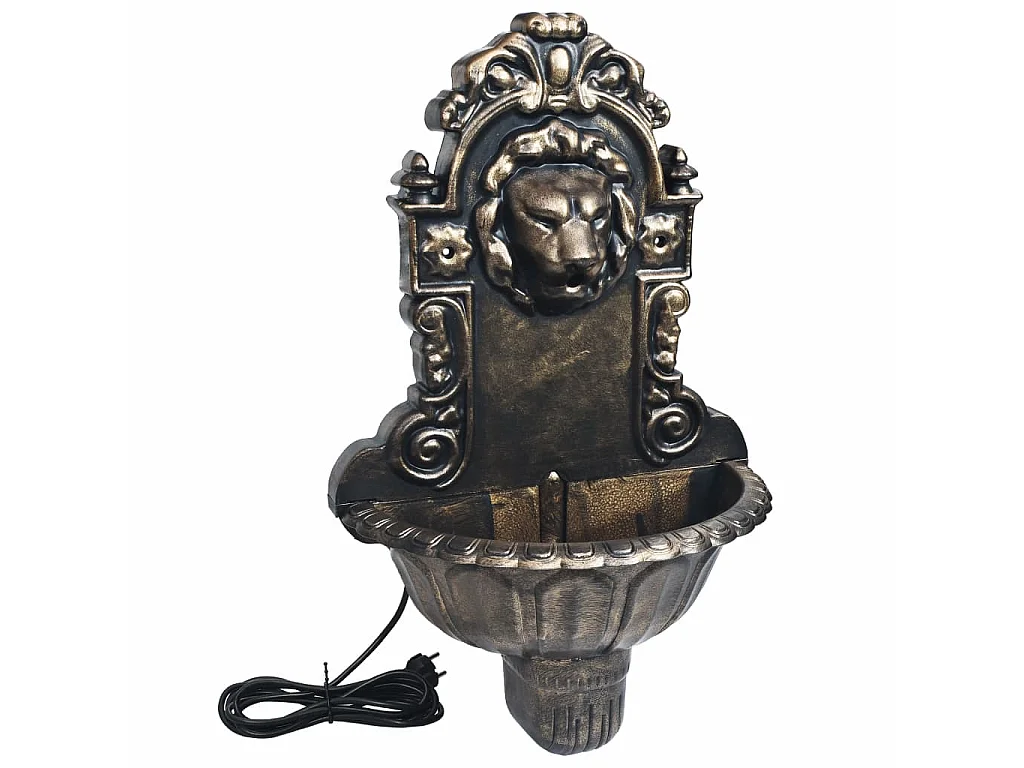Fontaine murale Design de tête de lion Bronze