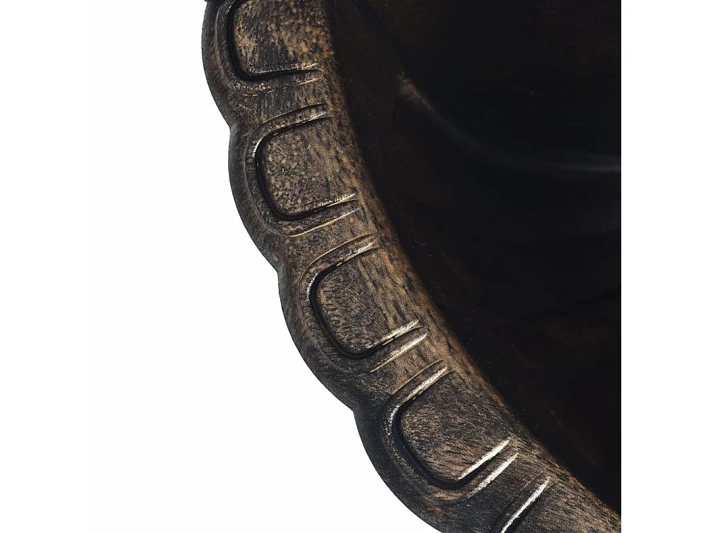 Fuente mural con diseño de cabeza de león color bronce Marrón