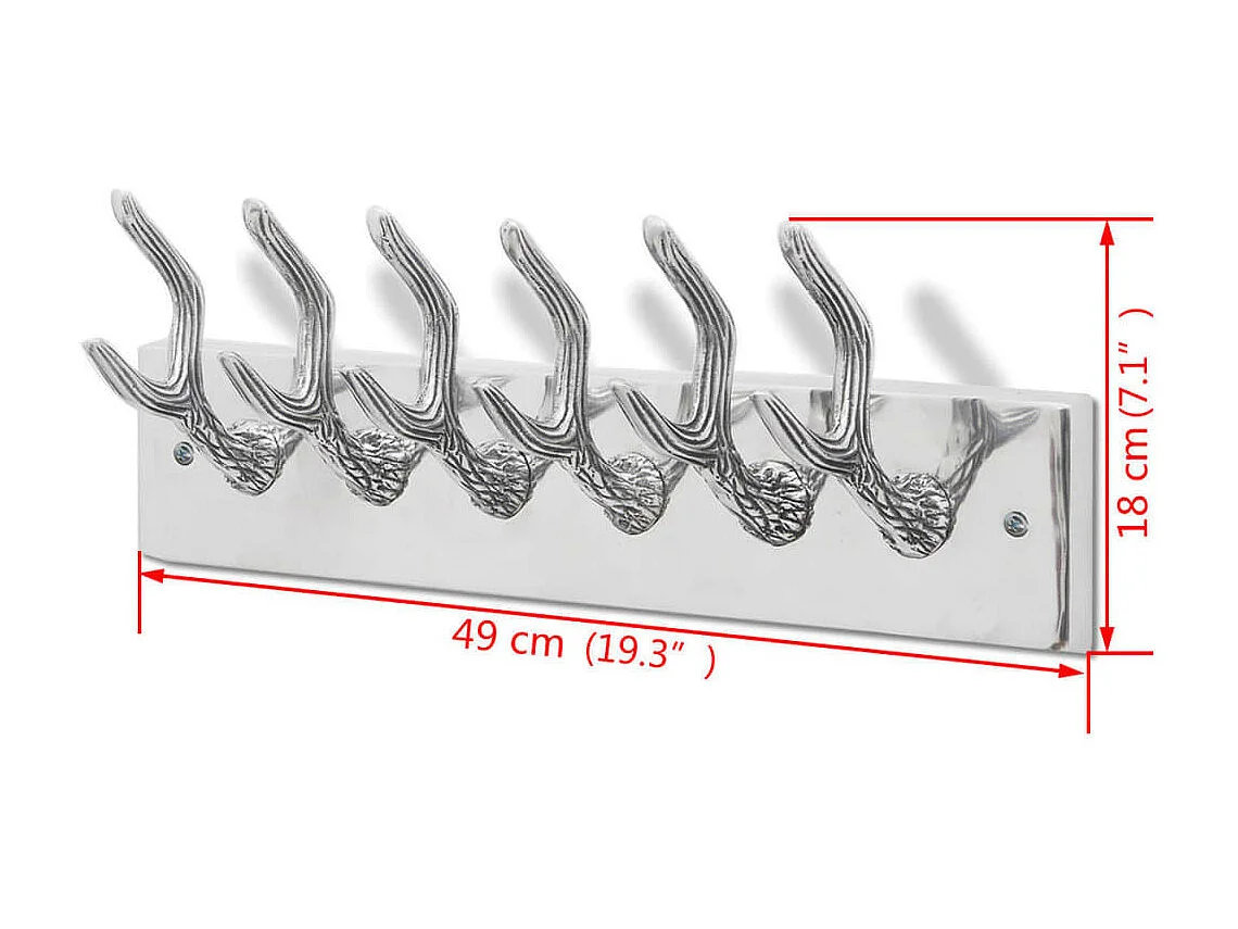 Cintre-portemanteau en aluminium Argent