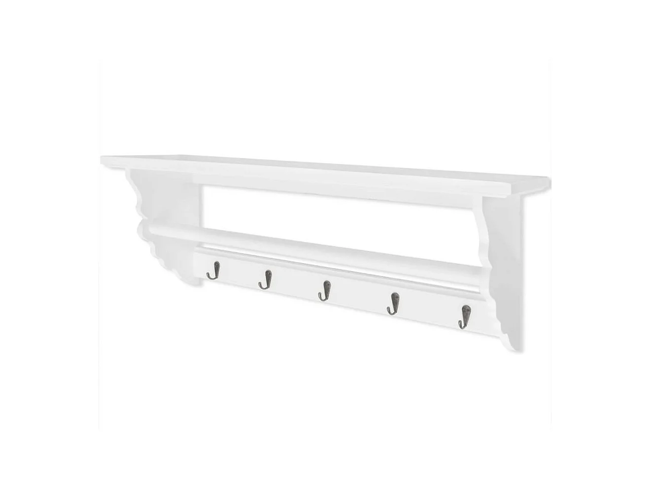 Porte-manteau PFDM blanc style baroque