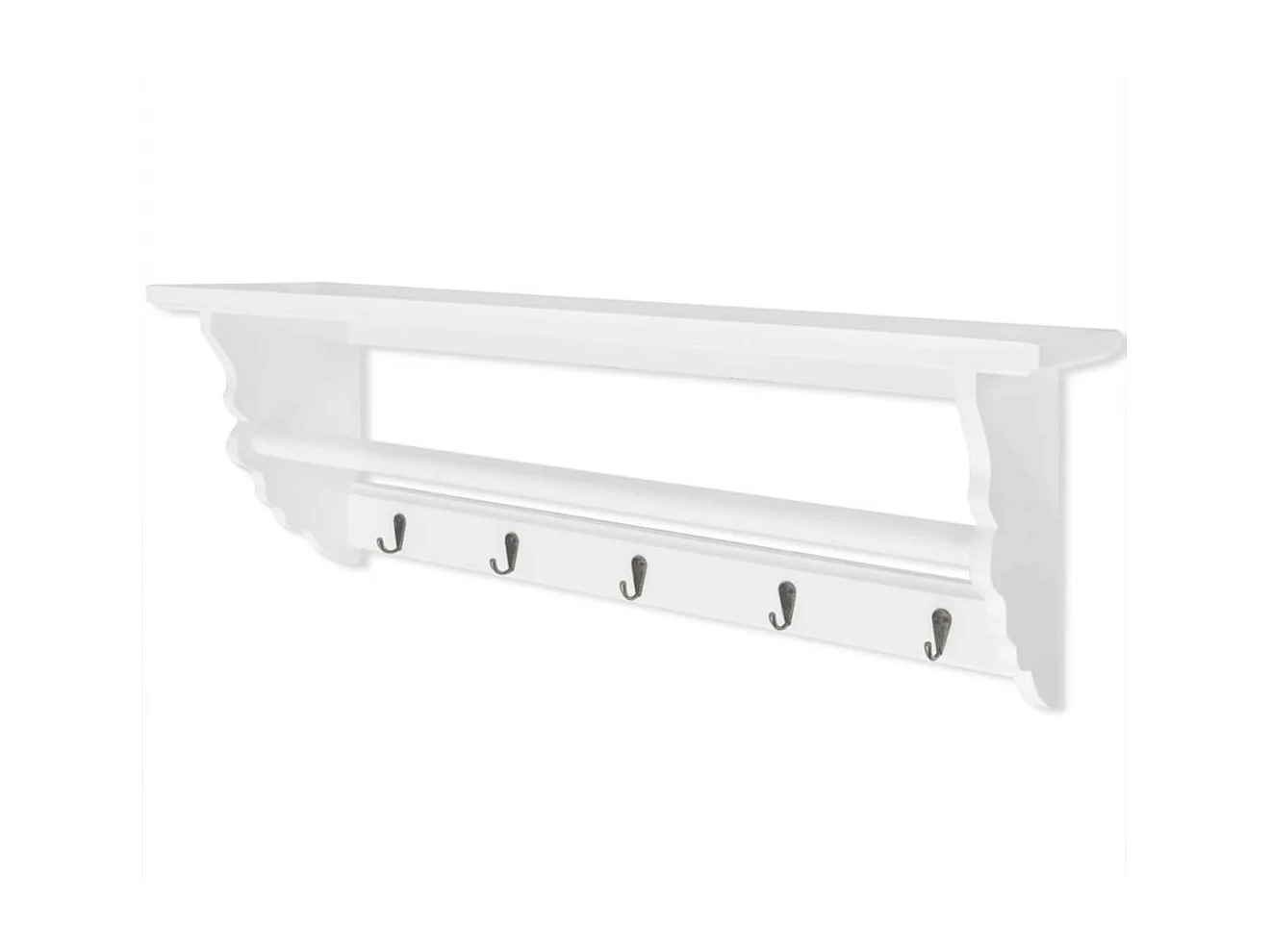 Porte-manteau PFDM blanc style baroque