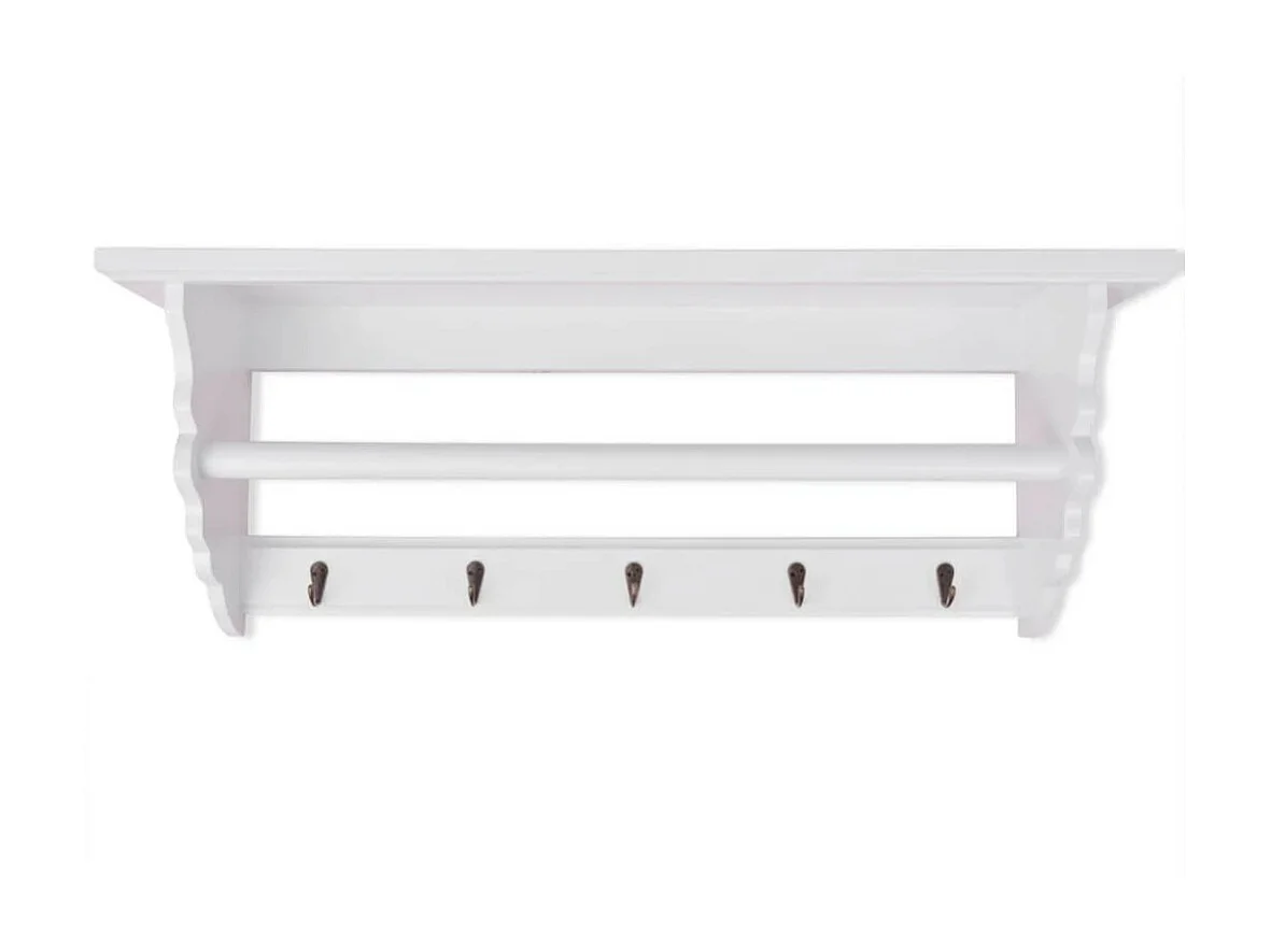 Porte-manteau PFDM blanc style baroque