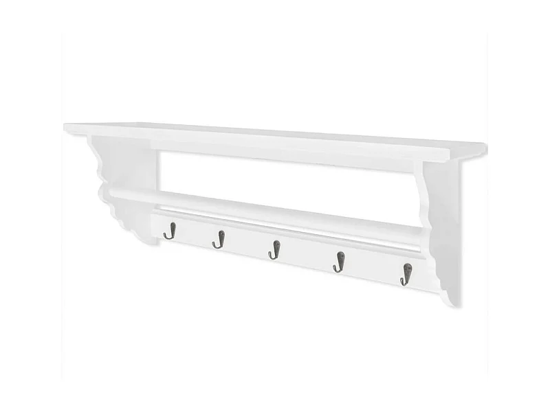 Porte-manteau PFDM blanc style baroque