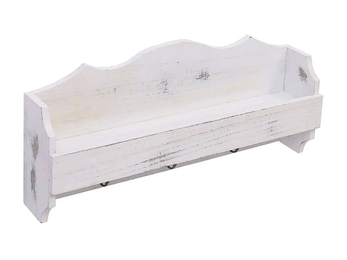 Porte-manteau mural Blanc 50x10x23 Bois