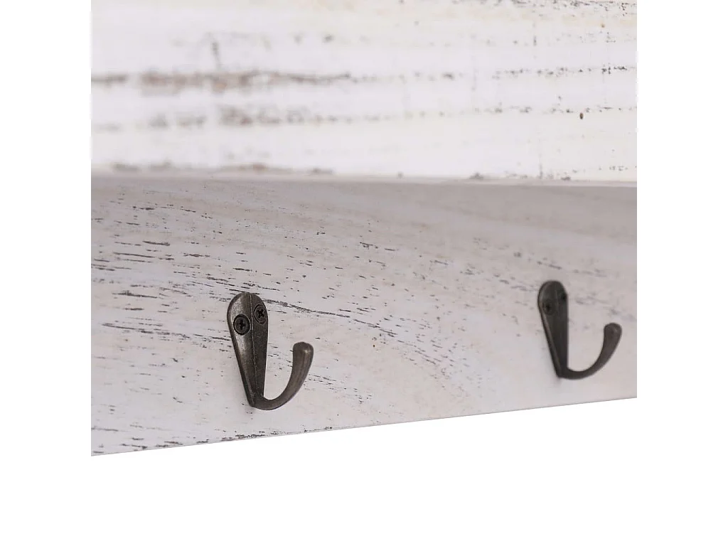 Porte-manteau mural Blanc 50x10x23 Bois