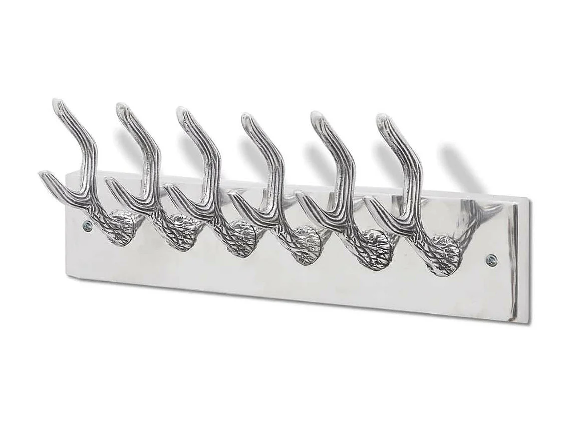 Crochets à vêtements de garde-robe 4 pcs Argenté Aluminium