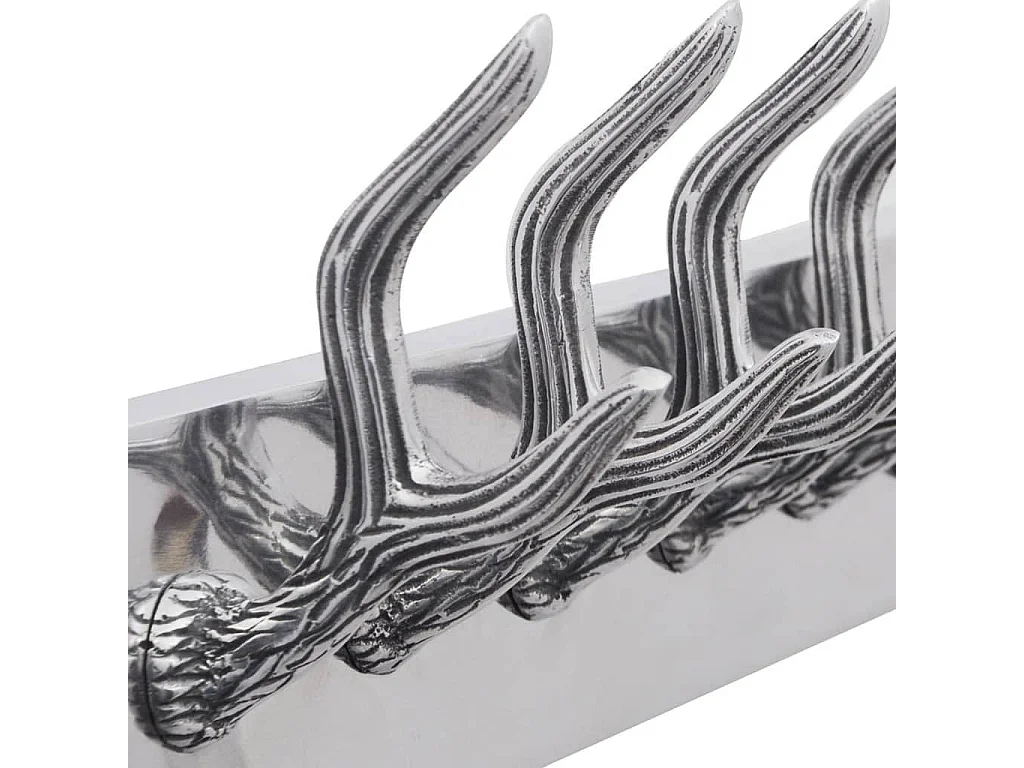 Crochets à vêtements de garde-robe 4 pcs Argenté Aluminium