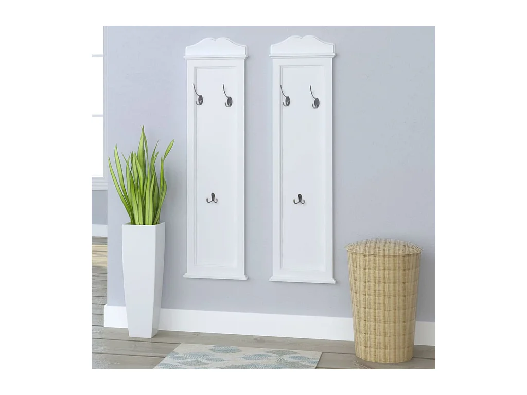 Portemanteaux 2 pcs Blanc