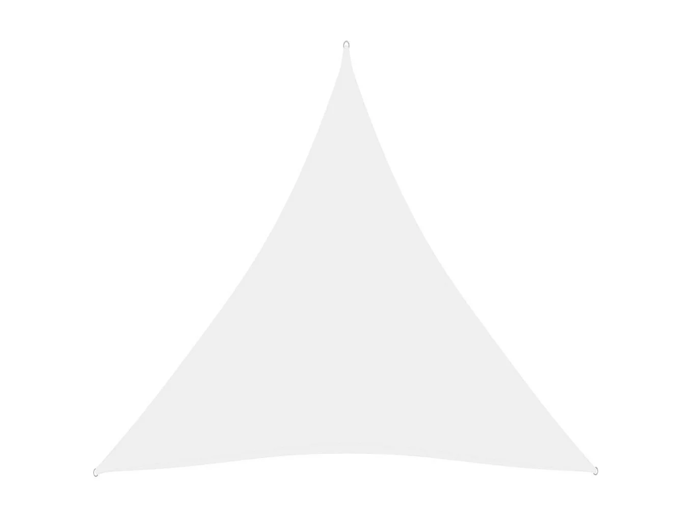 Voile de parasol Tissu Oxford triangulaire 4x4x4 m Blanc