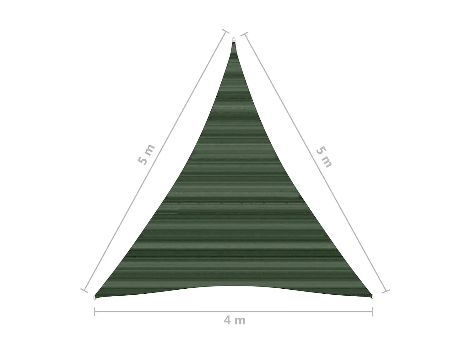 Voile d'ombrage 160 g-m² Vert foncé 4x5x5 m PEHD