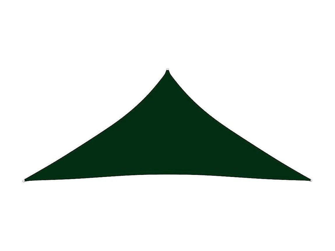 Voile de parasol Tissu Oxford triangulaire 4x4x4 m Vert foncé