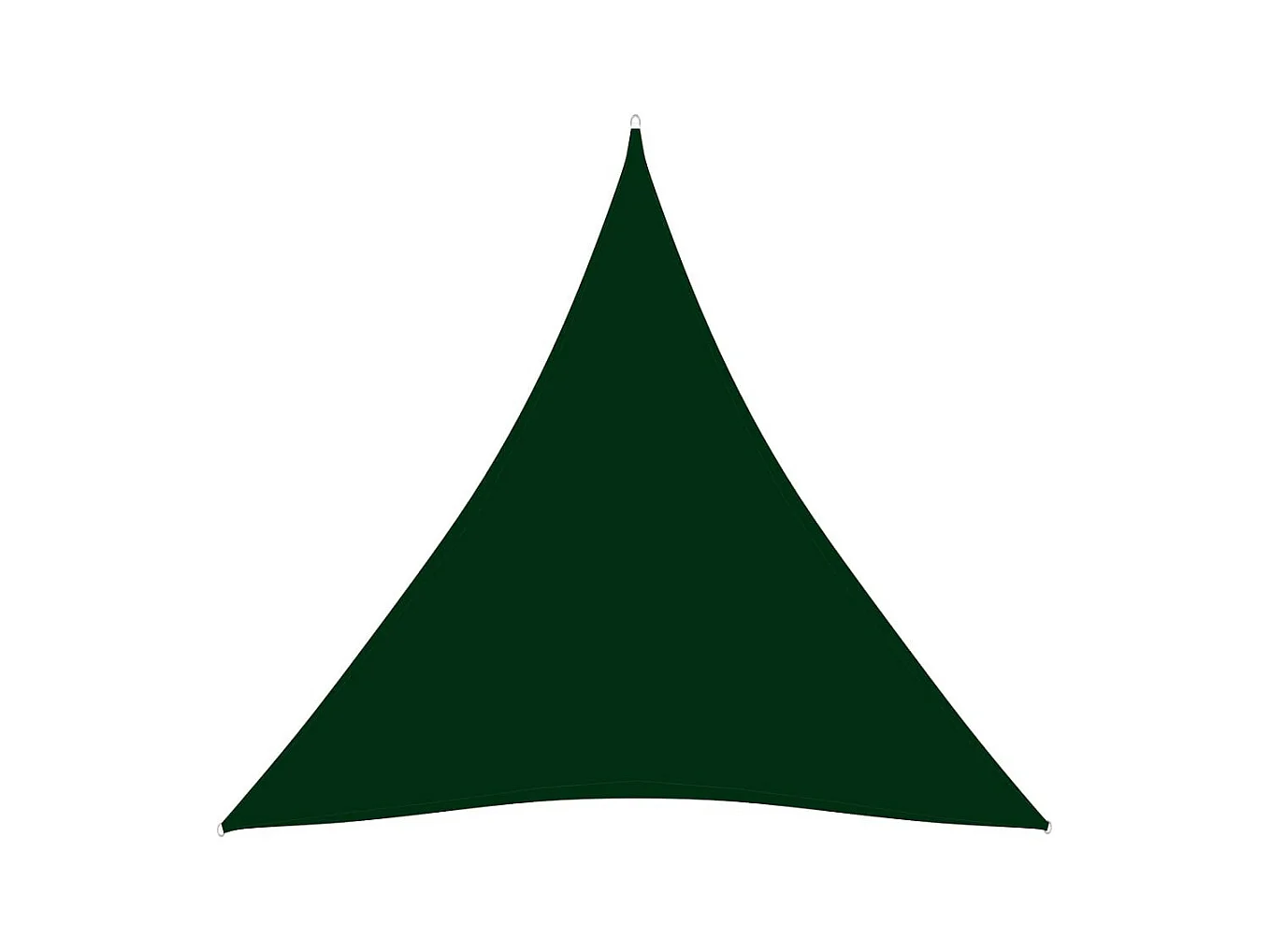 Voile de parasol Tissu Oxford triangulaire 4x4x4 m Vert foncé