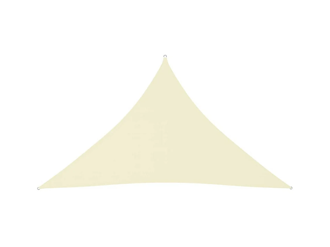 Voile de parasol Tissu Oxford triangulaire 5x5x6 m Crème