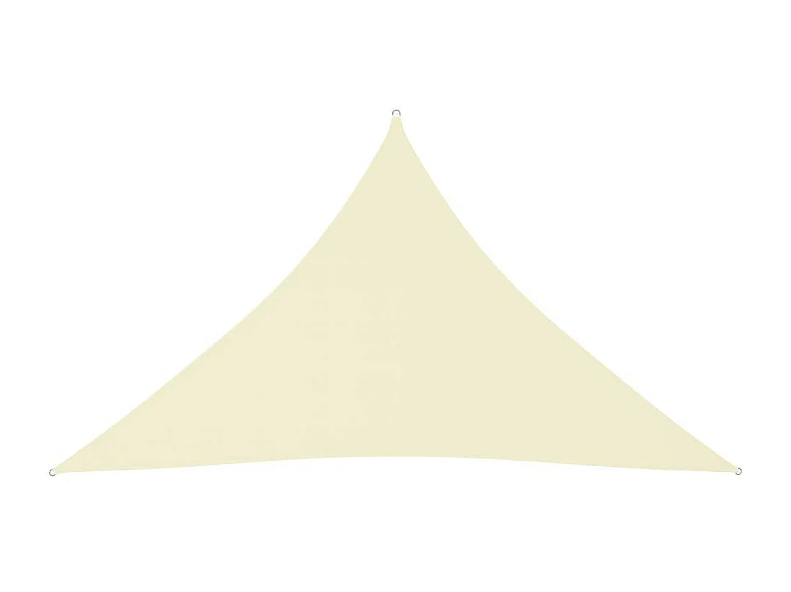 Voile de parasol Tissu Oxford triangulaire 5x5x6 m Crème