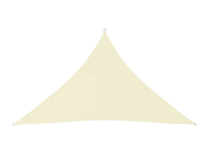 Voile de parasol Tissu Oxford triangulaire 5x5x6 m Crème