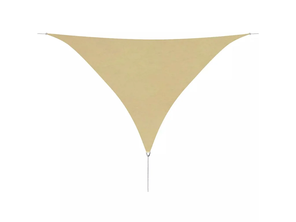 Parasol en tissu Oxford triangulaire 3,6x3,6x3,6 m Beige