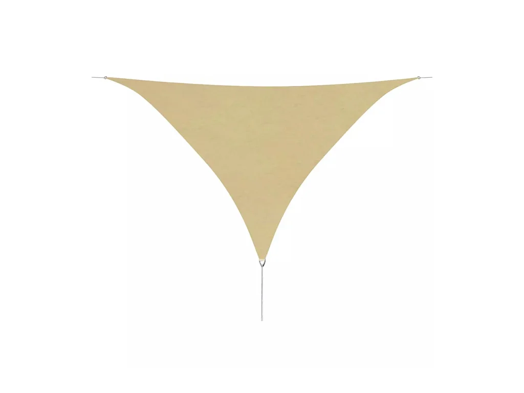 Parasol en tissu Oxford triangulaire 3,6x3,6x3,6 m Beige