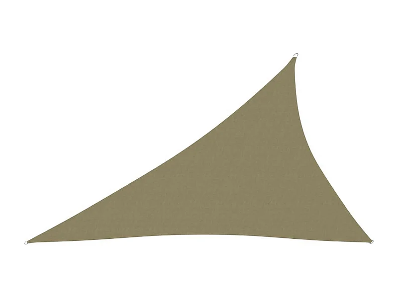Voile de parasol Tissu Oxford triangulaire 4x5x6,4 m Beige