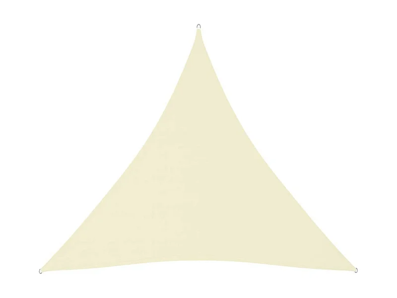 Voile de parasol Tissu Oxford triangulaire 4x4x4 m Crème