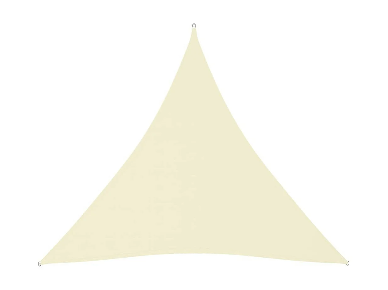 Voile de parasol Tissu Oxford triangulaire 4x4x4 m Crème