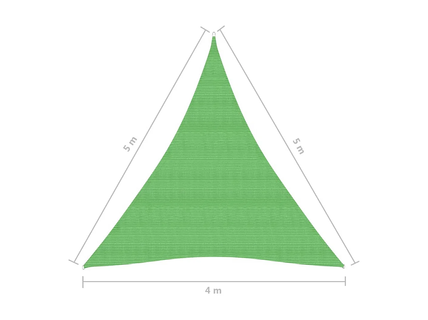 Voile d'ombrage 160 g-m² Vert clair 4x5x5 m PEHD