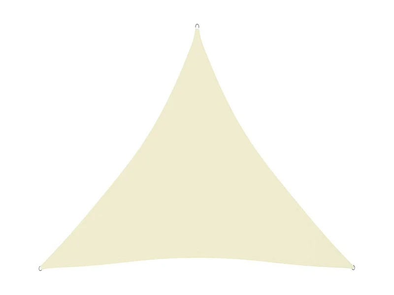 Voile de parasol Tissu Oxford triangulaire 4,5x4,5x4,5 m Crème