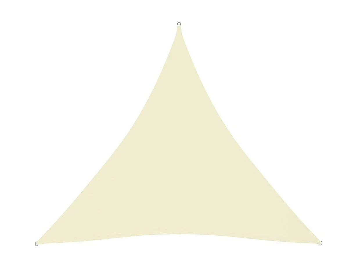 Voile de parasol Tissu Oxford triangulaire 4,5x4,5x4,5 m Crème
