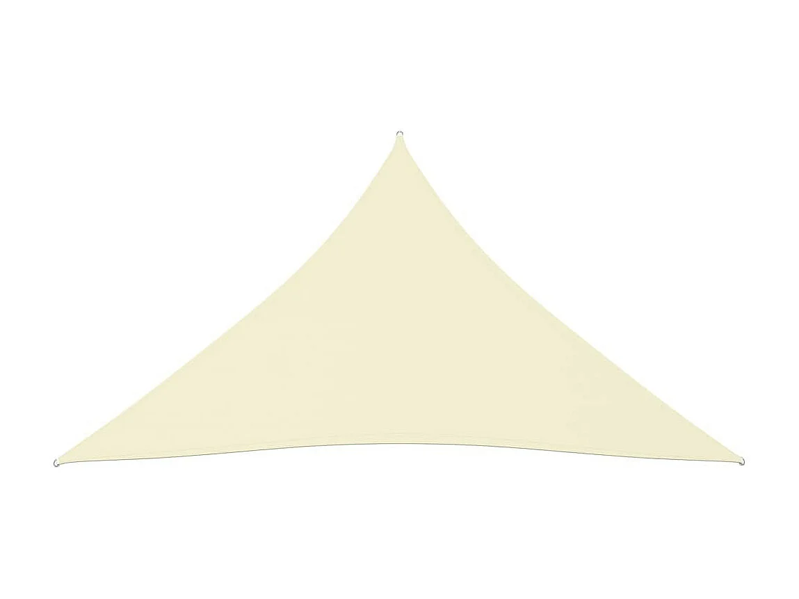 Voile de parasol Tissu Oxford triangulaire 4,5x4,5x4,5 m Crème